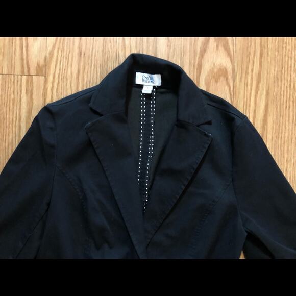 Croft & Barrow Black Polka Dot Blazer Jacket Womens Small - Picture 3 of 13